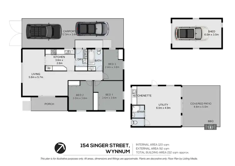 Floorplan of Homely house listing, 154 Singer Street, Wynnum QLD 4178