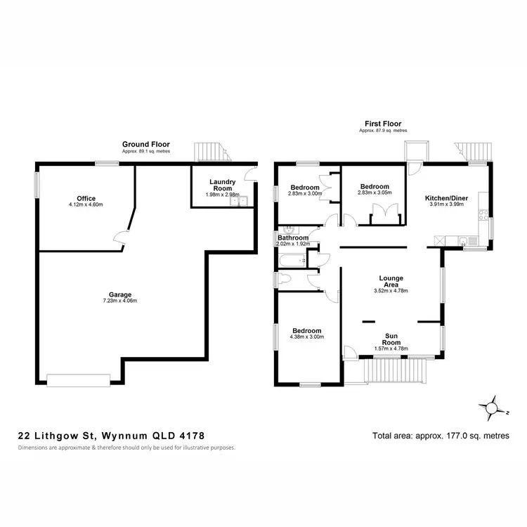 Floorplan of Homely house listing, 22 Lithgow Street, Wynnum QLD 4178