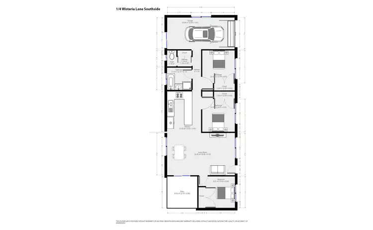 Floorplan of Homely semi-detached listing, 4 Wisteria Lane, Southside QLD 4570