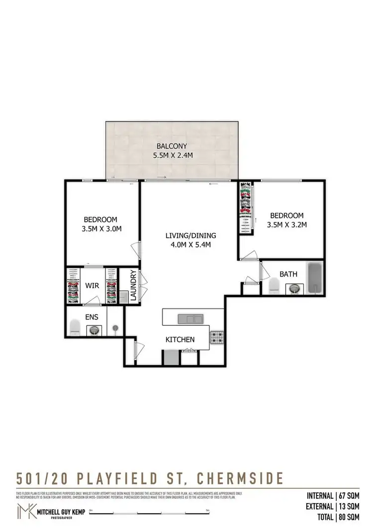 Floorplan of Homely apartment listing, 501/20 Playfield Street, Chermside QLD 4032