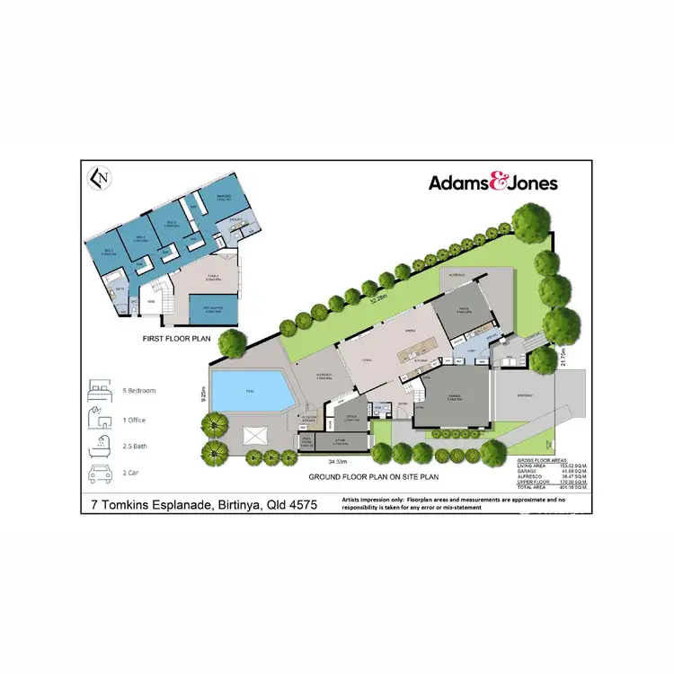 Floorplan of Homely house listing, 7 Tomkins Esplanade, Birtinya QLD 4575