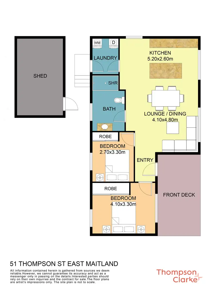 Floorplan of Homely house listing, 51 Thompson Street, East Maitland NSW 2323