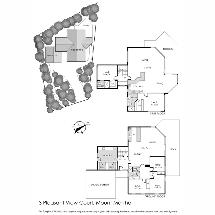 Floorplan of Homely house listing, 3 Pleasant View Court, Mount Martha VIC 3934