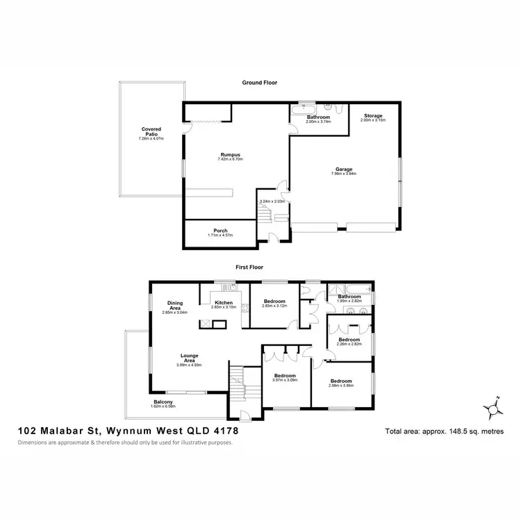Floorplan of Homely house listing, 102 Malabar Street, Wynnum West QLD 4178