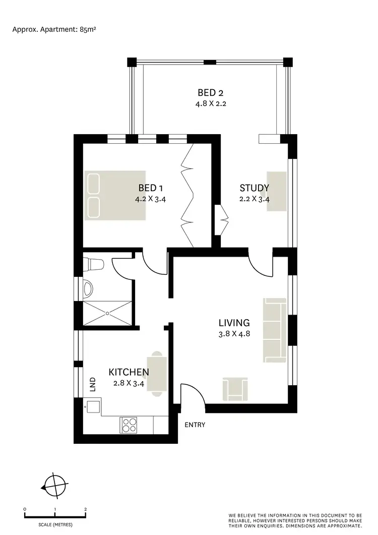 Floorplan of Homely apartment listing, 1/5 New Beach Road, Darling Point NSW 2027