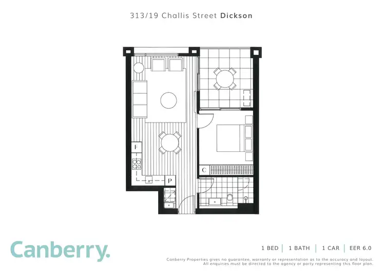 Floorplan of Homely apartment listing, 313/19 Challis Street, Dickson ACT 2602