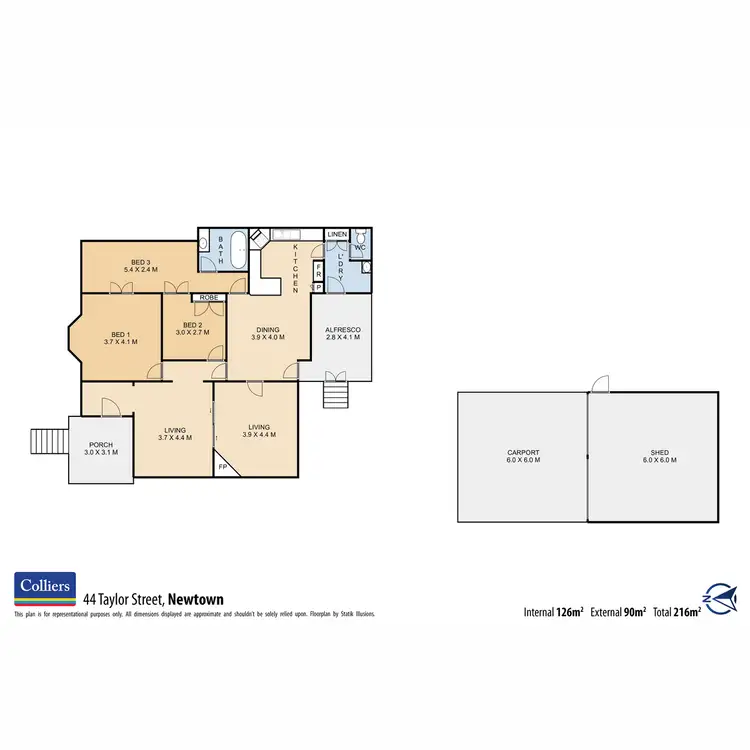 Floorplan of Homely house listing, 44 Taylor Street, Newtown QLD 4350