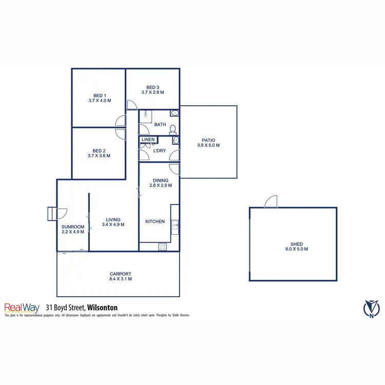 Floorplan of Homely house listing, 31 Boyd Street, Wilsonton QLD 4350