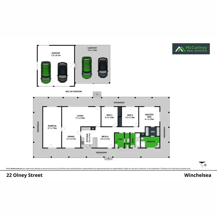Floorplan of Homely house listing, 22 Olney Street, Winchelsea VIC 3241