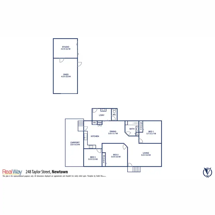 Floorplan of Homely house listing, 248 Taylor Street, Newtown QLD 4350