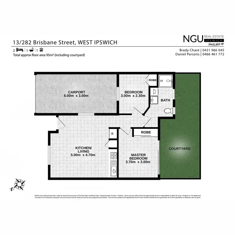 Floorplan of Homely unit listing, 13/282 Brisbane Street, West Ipswich QLD 4305