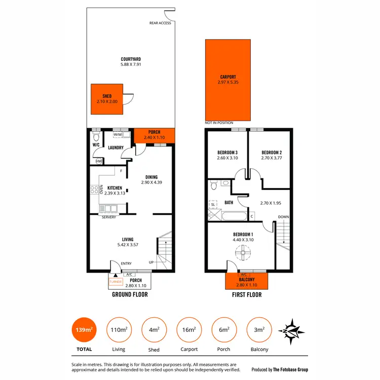 Floorplan of Homely townhouse listing, 10/13 Epstein Drive, Morphett Vale SA 5162