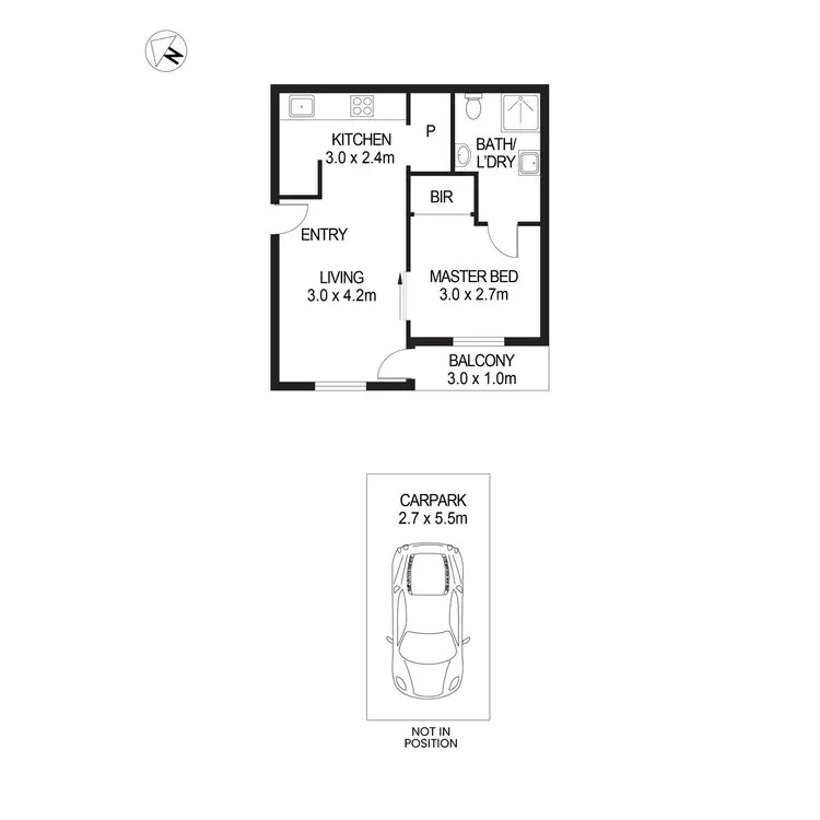 Floorplan of Homely unit listing, 8/148-150 Port Road, Alberton SA 5014