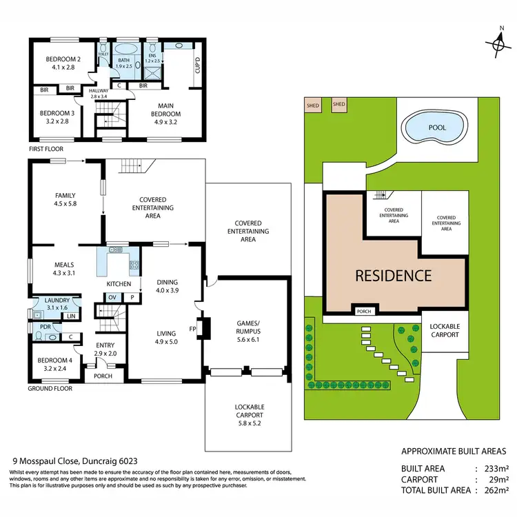 Floorplan of Homely house listing, 9 Mosspaul Close, Duncraig WA 6023