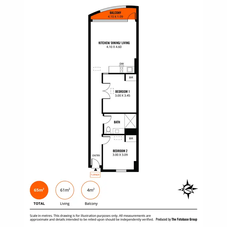 Floorplan of Homely apartment listing, 407/61 Hindmarsh Square, Adelaide SA 5000