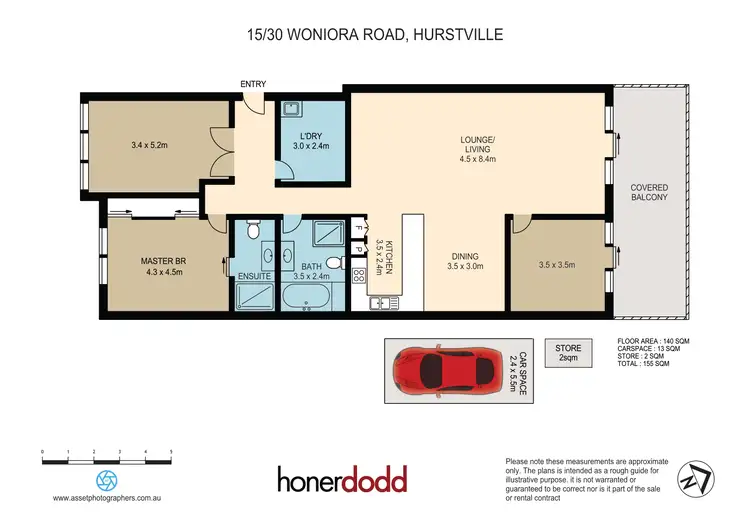 Floorplan of Homely apartment listing, 15/30-32 Woniora Road, Hurstville NSW 2220