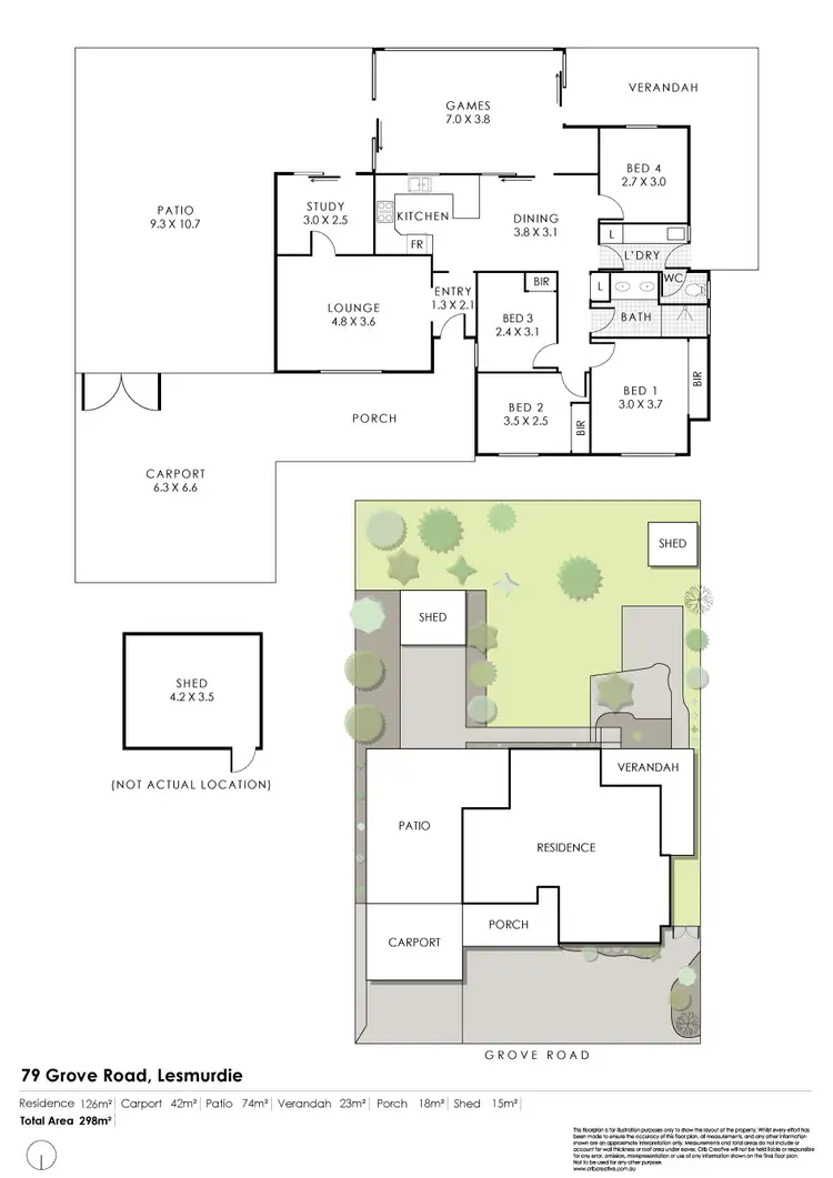 Floorplan of Homely house listing, 79 Grove Road, Lesmurdie WA 6076