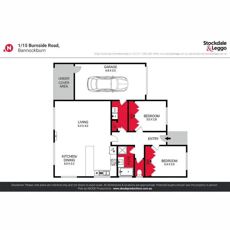Floorplan of Homely townhouse listing, 1/15 Burnside Road, Bannockburn VIC 3331