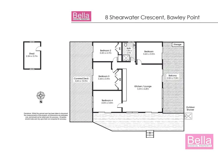 Floorplan of Homely house listing, 8 Shearwater Crescent, Bawley Point NSW 2539