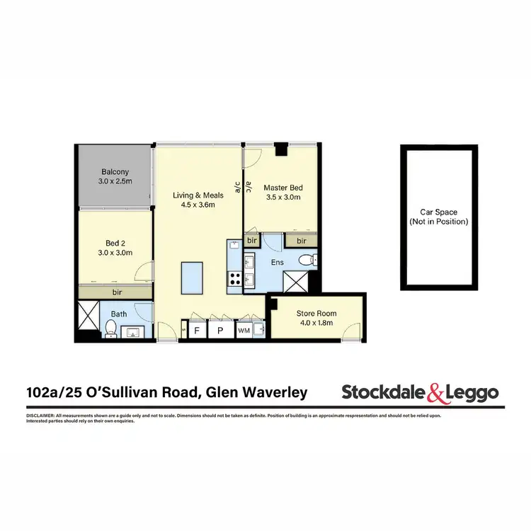 Floorplan of Homely apartment listing, 102a/25 O'Sullivan Road, Glen Waverley VIC 3150