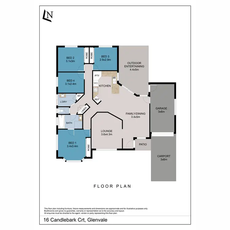 Floorplan of Homely house listing, 16 Candlebark Court, Glenvale QLD 4350