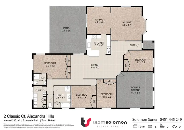 Floorplan of Homely house listing, 2 Classic Court, Alexandra Hills QLD 4161