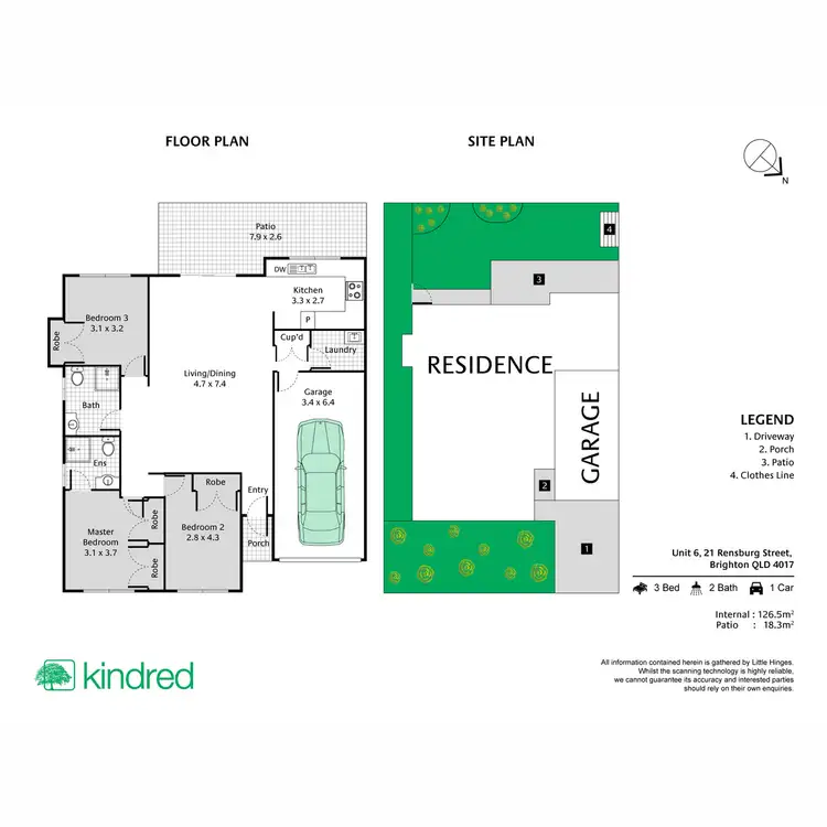 Floorplan of Homely villa listing, 6/21 Rensburg Street, Brighton QLD 4017