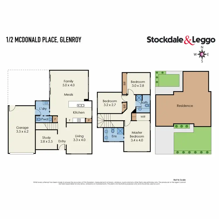 Floorplan of Homely townhouse listing, 1/2 McDonald Place, Glenroy VIC 3046