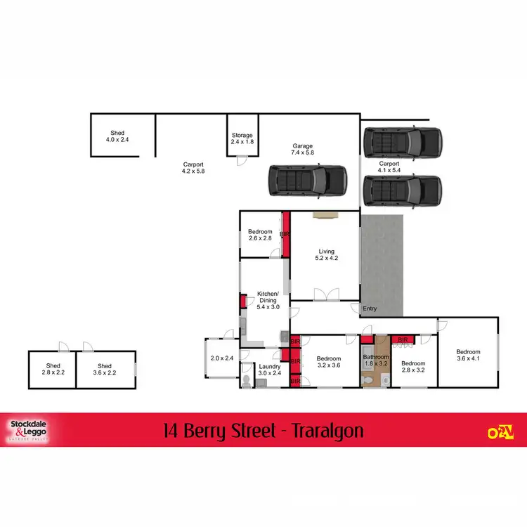Floorplan of Homely house listing, 14 Berry Street, Traralgon VIC 3844