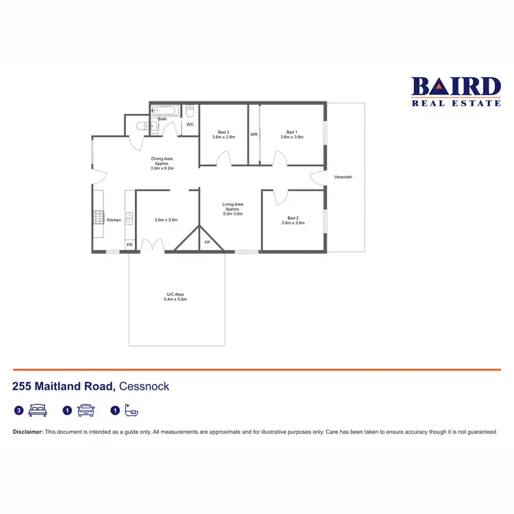 Floorplan of Homely house listing, 255 Maitland Road, Cessnock NSW 2325