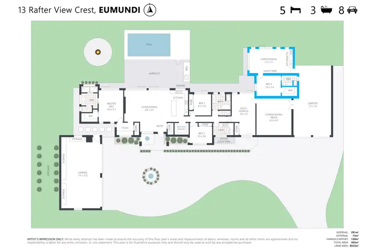 Floorplan of Homely house listing, 13 Rafter View Crest, Eumundi QLD 4562