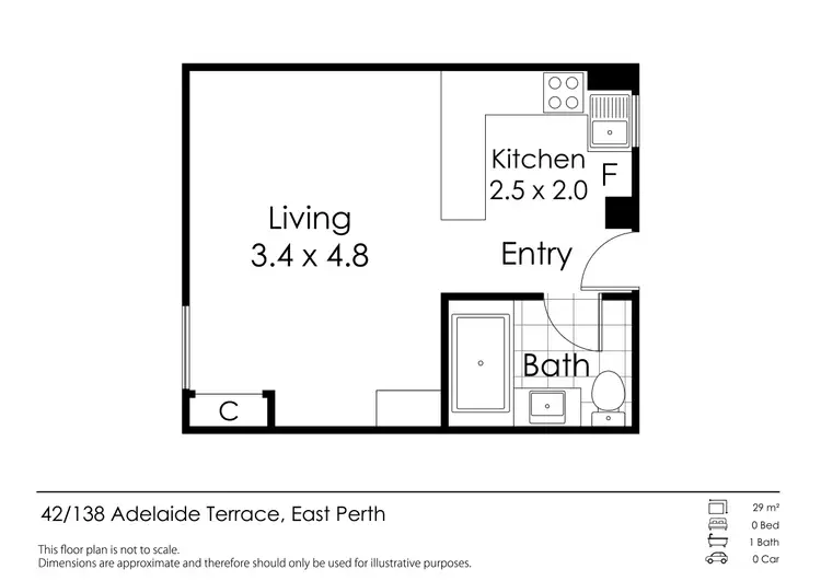 Floorplan of Homely apartment listing, 42/138 Adelaide Terrace, East Perth WA 6004