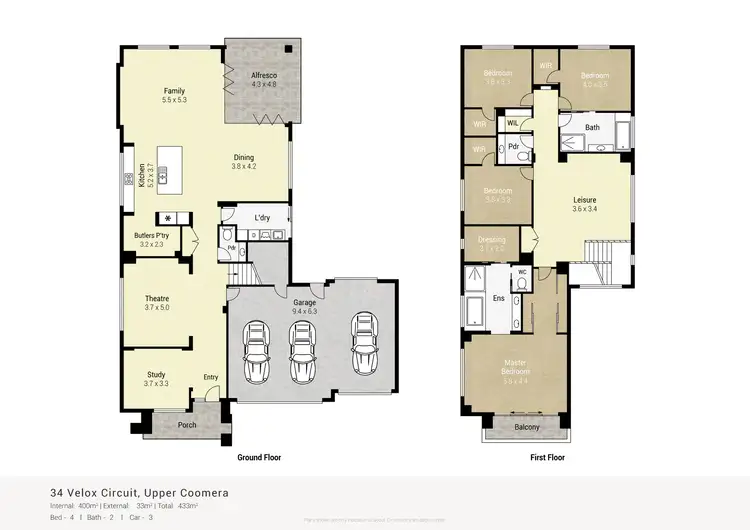 Floorplan of Homely house listing, 34 Velox Circuit, Upper Coomera QLD 4209