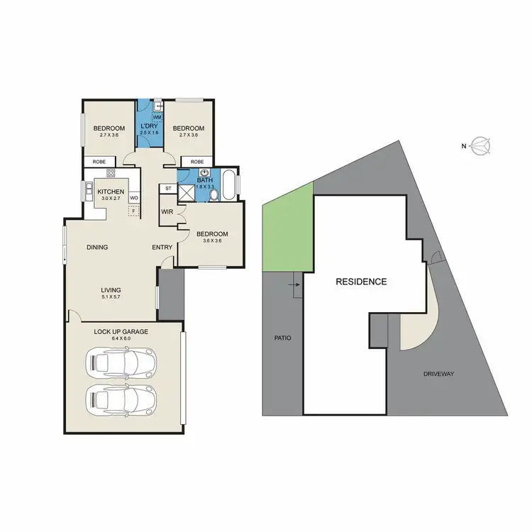 Floorplan of Homely semi-detached listing, 2/42 O'Shea Circuit, Cessnock NSW 2325