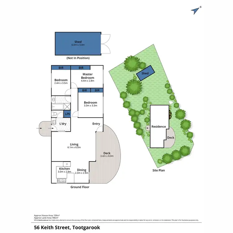 Floorplan of Homely house listing, 56 Keith Street, Tootgarook VIC 3941