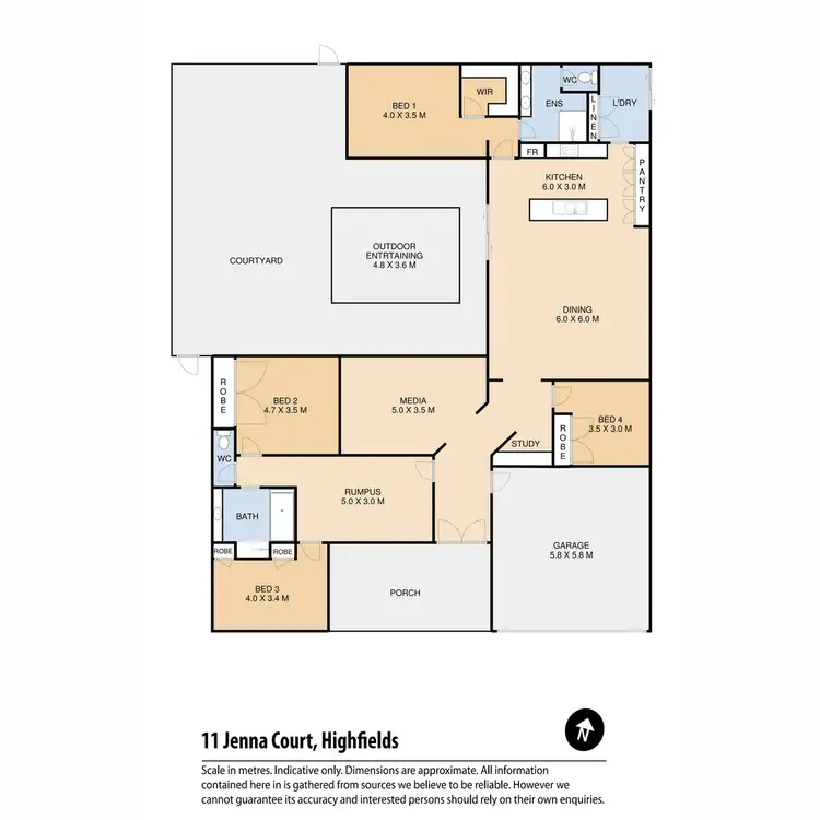 Floorplan of Homely house listing, 11 Jenna Court, Highfields QLD 4352