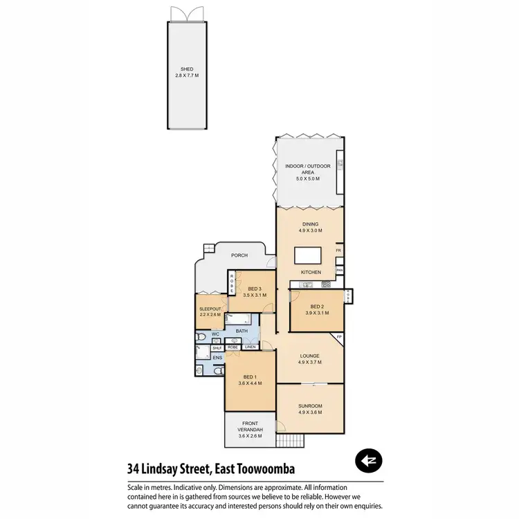 Floorplan of Homely house listing, 34 Lindsay Street, East Toowoomba QLD 4350