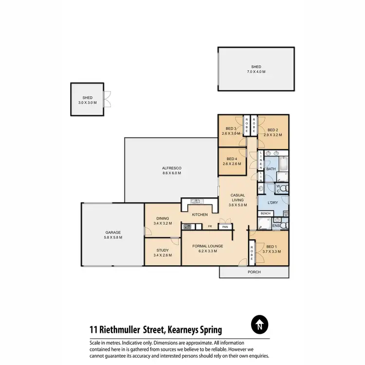 Floorplan of Homely house listing, 11 Riethmuller Street, Kearneys Spring QLD 4350