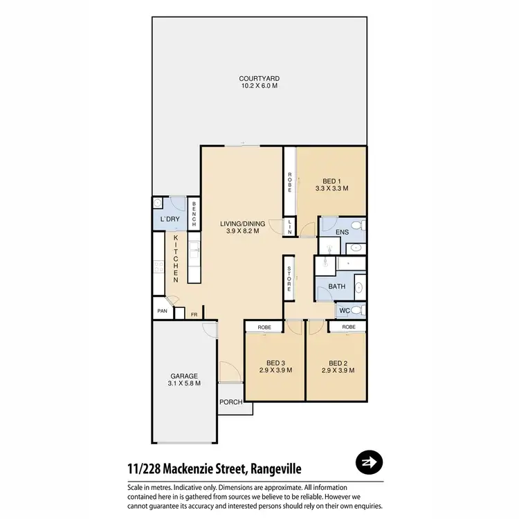 Floorplan of Homely unit listing, 11/228 Mackenzie Street, Rangeville QLD 4350