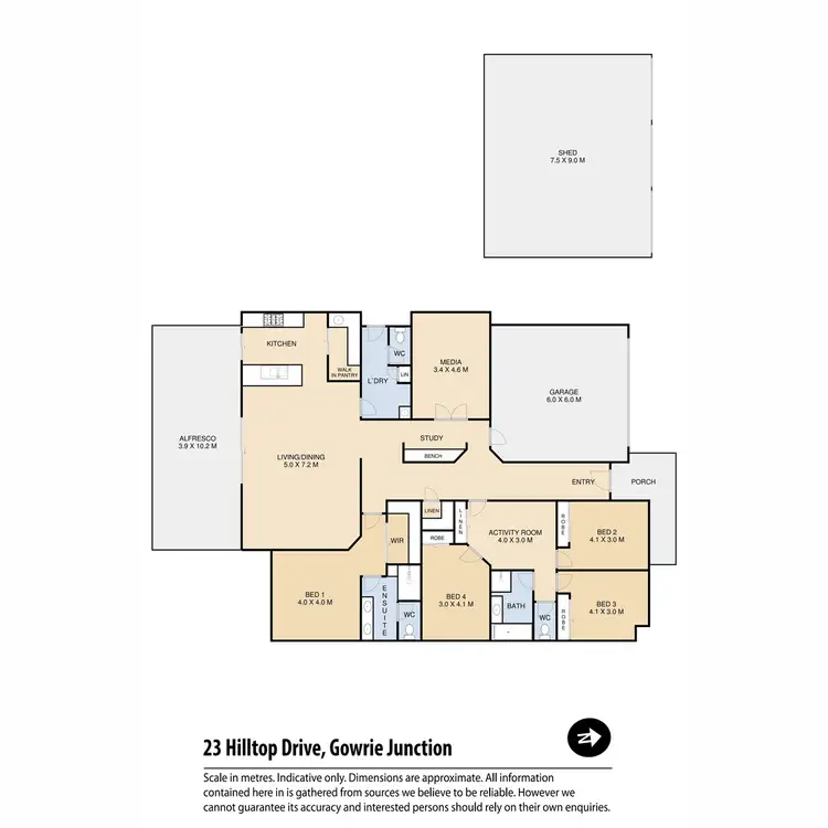Floorplan of Homely house listing, 23 Hilltop Drive, Gowrie Junction QLD 4352