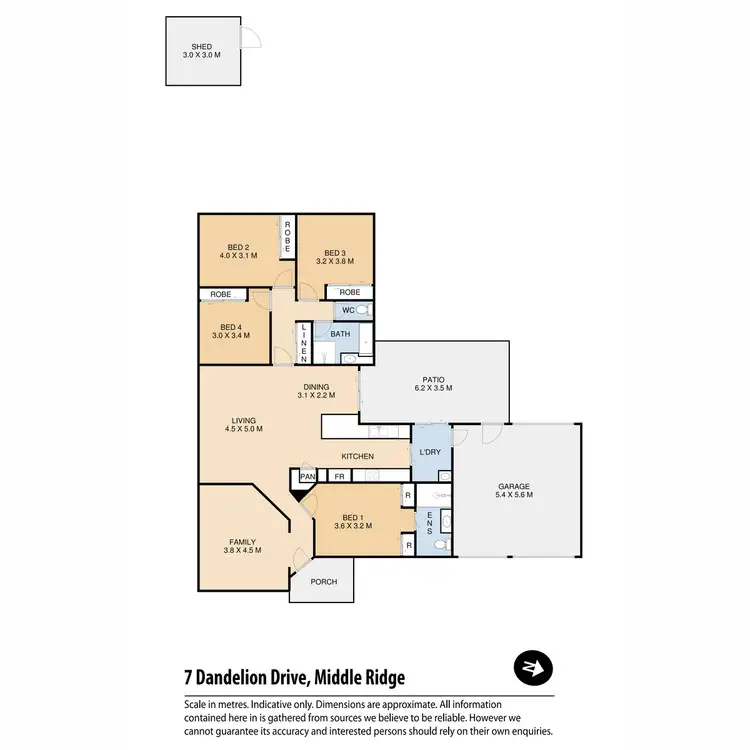 Floorplan of Homely house listing, 7 Dandelion Drive, Middle Ridge QLD 4350