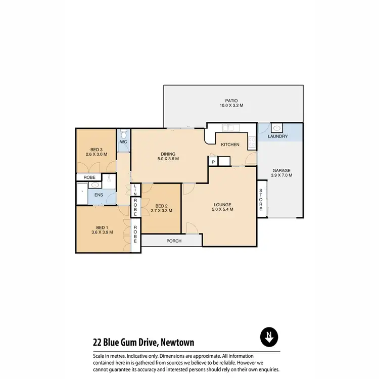 Floorplan of Homely house listing, 22 Blue Gum Drive, Newtown QLD 4350