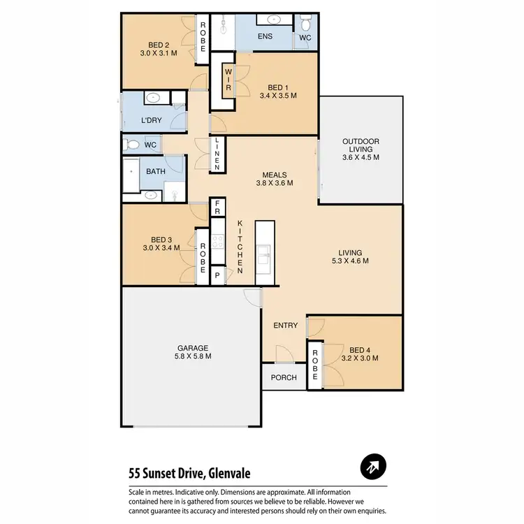 Floorplan of Homely house listing, 55 Sunset Drive, Glenvale QLD 4350