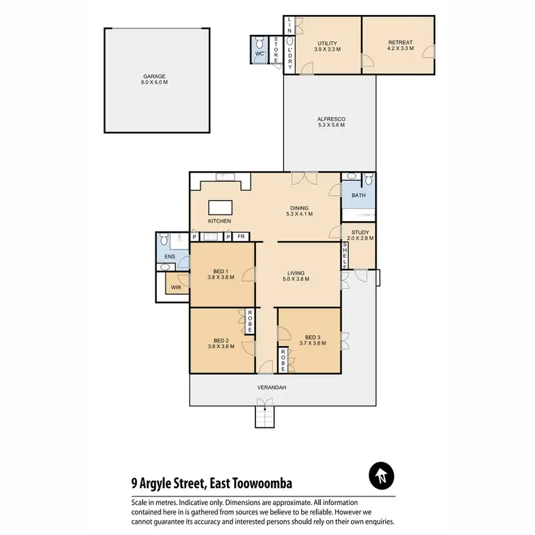 Floorplan of Homely house listing, 9 Argyle Street, East Toowoomba QLD 4350