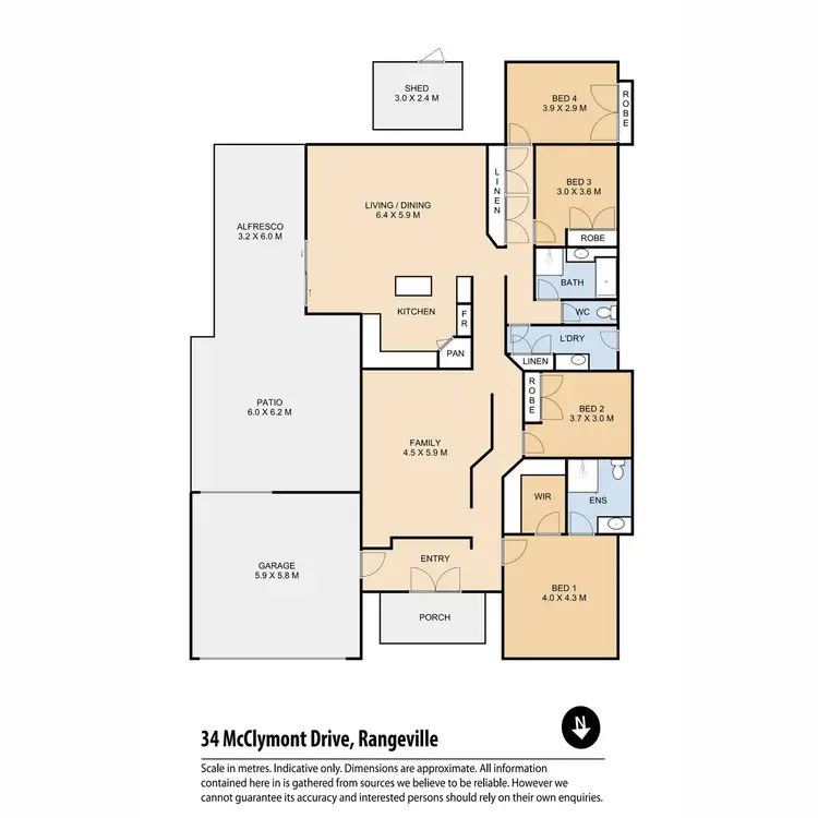 Floorplan of Homely house listing, 34 McClymont Drive, Rangeville QLD 4350