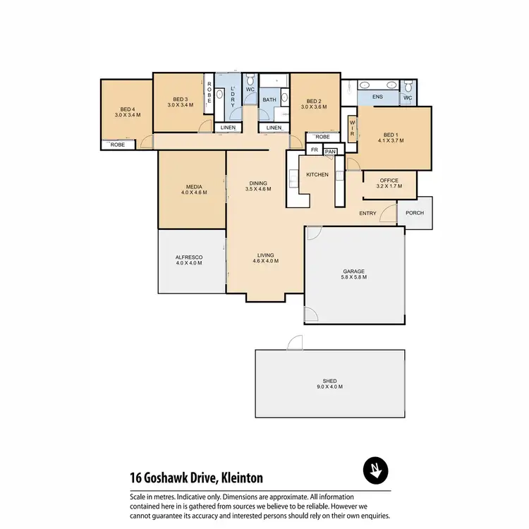 Floorplan of Homely house listing, 16 Goshawk Drive, Kleinton QLD 4352
