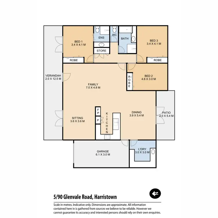 Floorplan of Homely unit listing, 5/90 Glenvale Road, Harristown QLD 4350