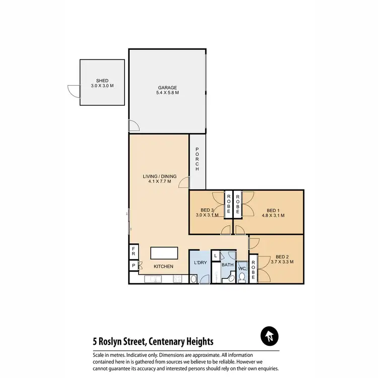 Floorplan of Homely house listing, 5 Roslyn Street, Centenary Heights QLD 4350