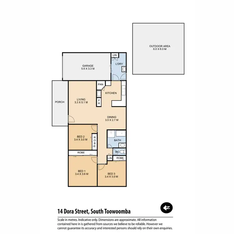Floorplan of Homely house listing, 14 Dora Street, South Toowoomba QLD 4350