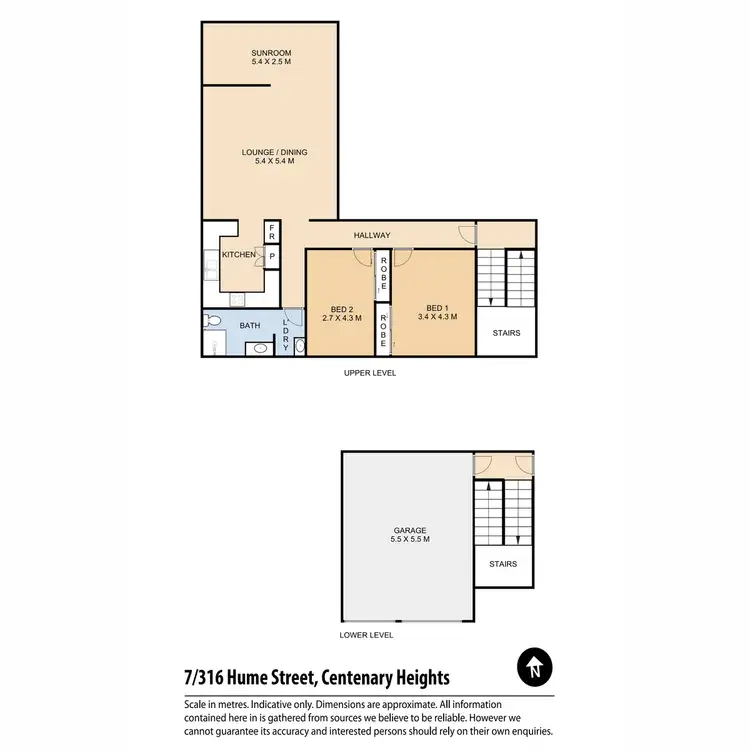 Floorplan of Homely unit listing, 7/316 Hume Street, Centenary Heights QLD 4350